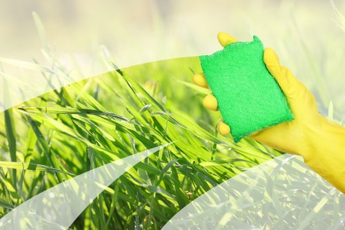 Cleaner preparing a carpet cleaning service in Enfield