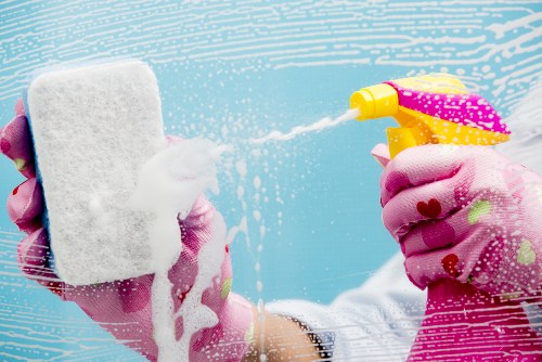 Commercial office cleaning team in a local Enfield business premises