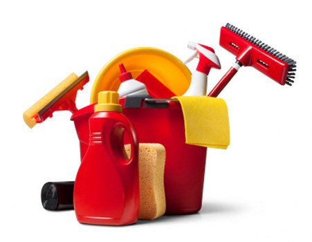 Bathroom and floor cleaning during a one-off clean